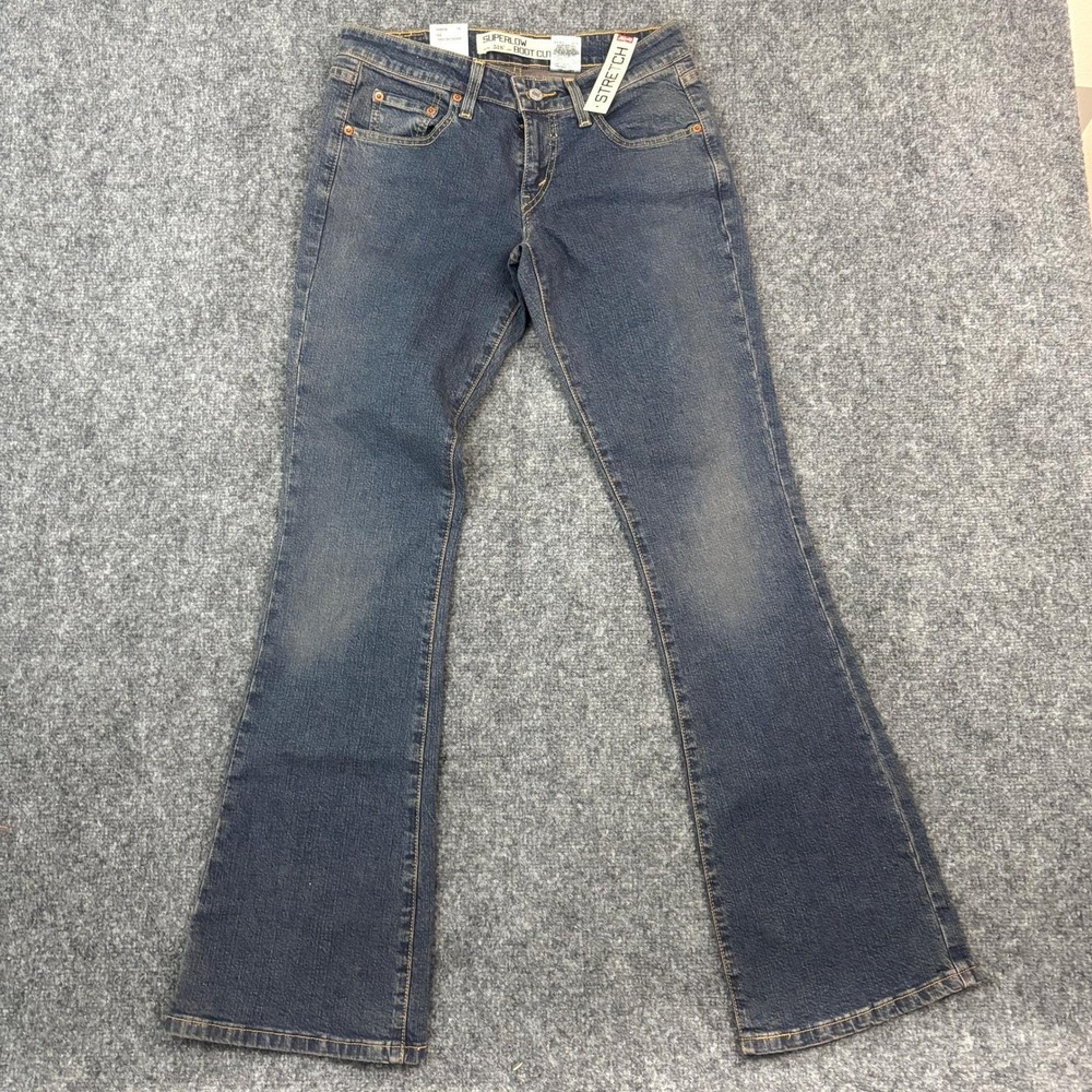 Levi's 518 Superlow Boot Cut Jeans Junior Medium 1M Y2K 2004 Stretch Nwt